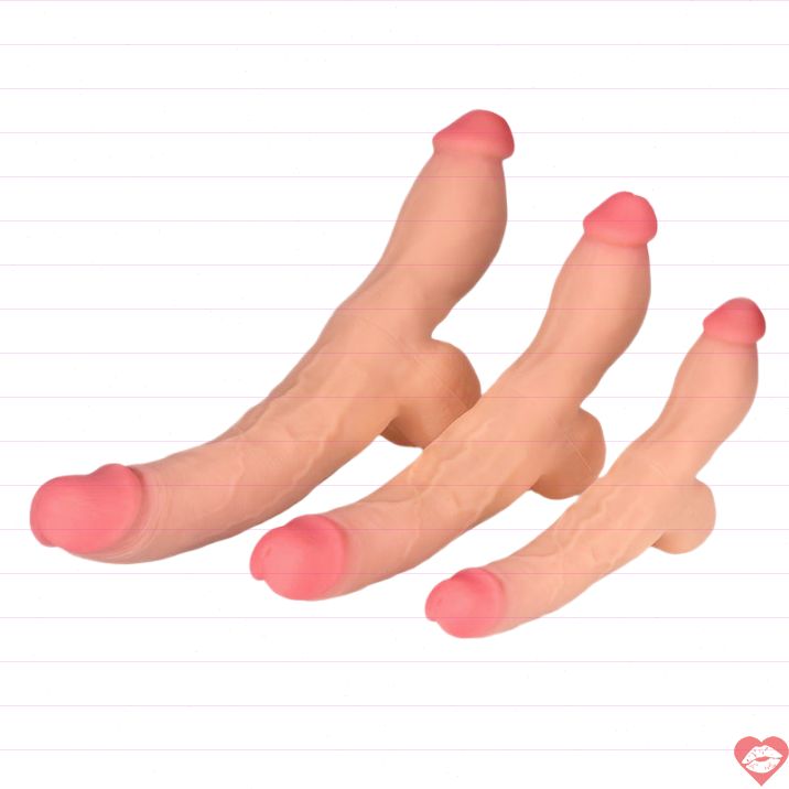 Flesh Lesbian Đầu Đôi 40cm Đeo Thực Tế Đam Mê 