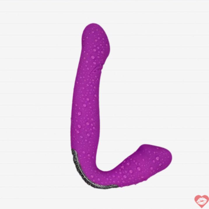Dildo Đôi Tím Strapless 22cm Rung Cặp Sướng 