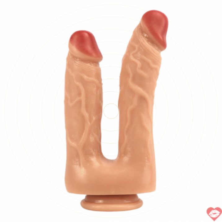 Dildo Đôi Silicon Mềm 21cm Thực Tế Đẹp Lung Linh 