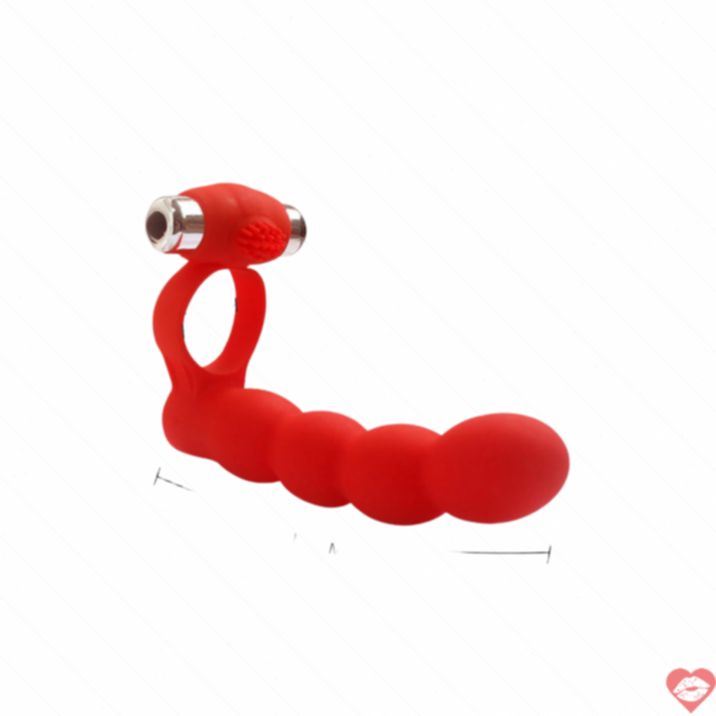 Vibrating Cock Ring Strapon Đâm Đôi Rung Đa Năng Cặp Đôi 