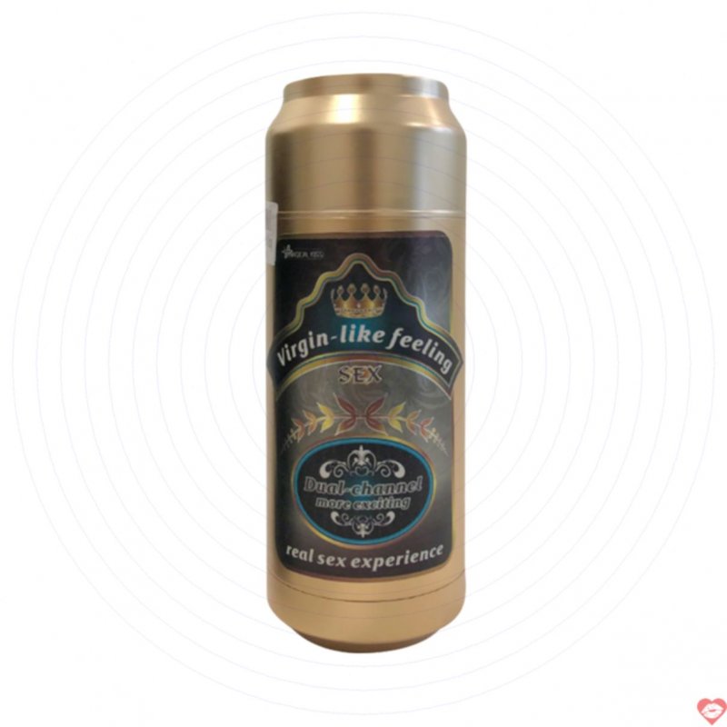 Âm đạo giả lon bia Magical Kiss Gold mềm mại, ngụy trang độc đáo 