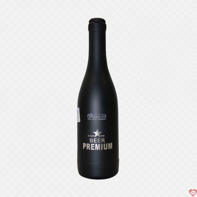 Âm đạo giả ngụy trang Magical Kiss Beer Premium Black silicon mềm đàn hồi 
