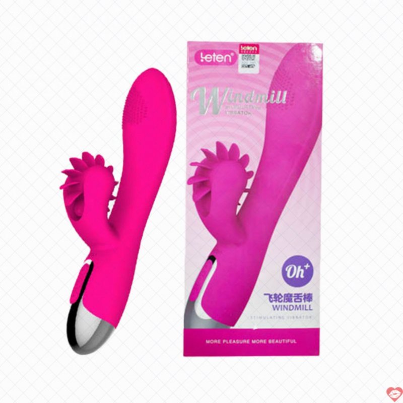 Dương vật giả Leten Windmill Oh+ rung xoay liếm sưởi ấm đa năng 