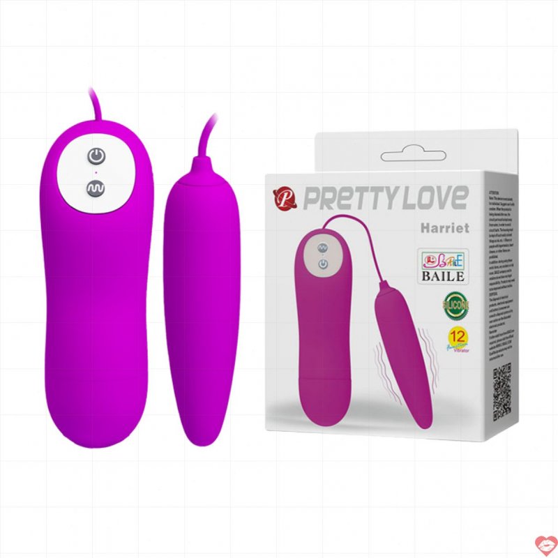 Trứng rung 1 đầu Pretty Love Harriet 12 chế độ rung pin sạc 