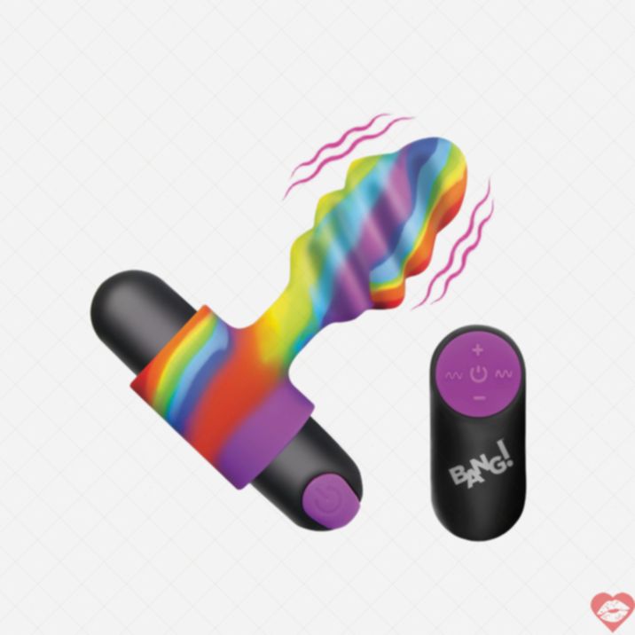 Bang! Nút Đít Cầu Vồng Rung Xoắn Ốc Màu Mè[luxurytoy]​ 