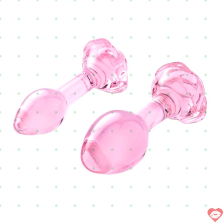 b-Vibe Pink Roses Nút Kính Hậu Môn Sang Trọng Quyến Rũ 