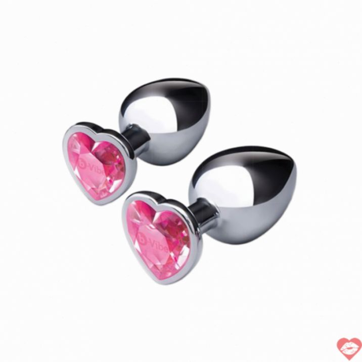 B-Vibe Jewel Heart Kim Loại Anal Huấn Luyện Sang Trọng 