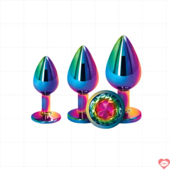 Rainbow Gem Plug Kit Huấn Luyện Đa Màu Quyến Rũ 