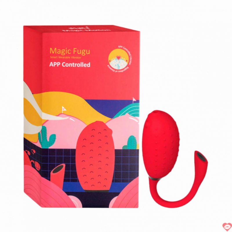 Trứng rung Magic Motion Fugu đỏ điều khiển app kết nối bluetooth 