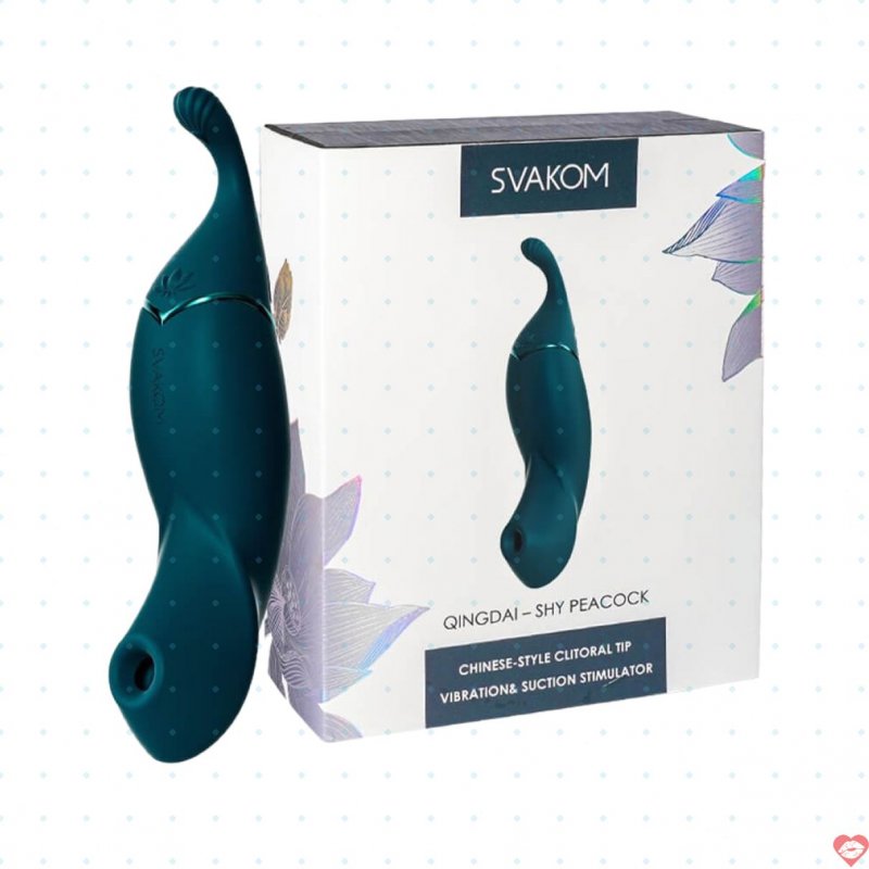 Máy massage Svakom Qingdai Shy Peacock rung hút 2 đầu kích thích điểm G mạnh 