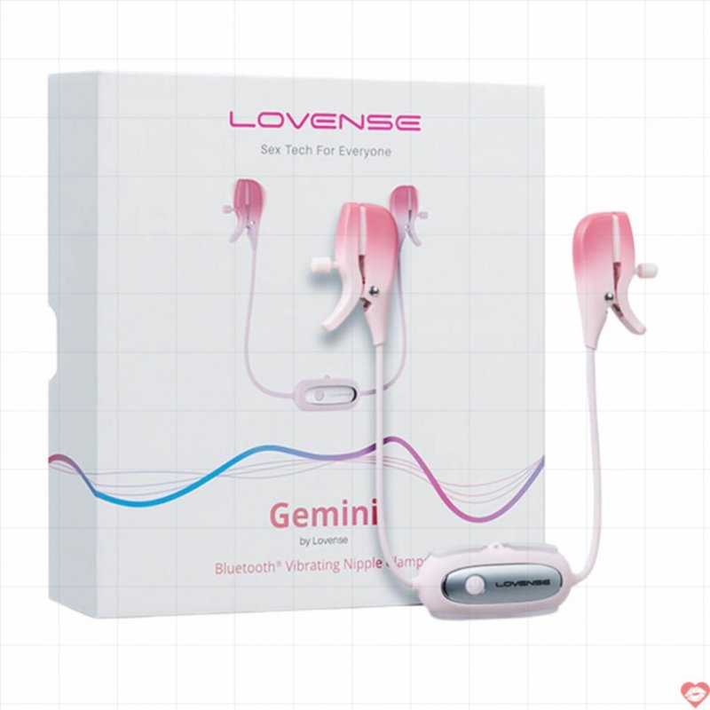 Máy massage kẹp vú Lovense Gemini điều khiển app, kích thích nhũ hoa 