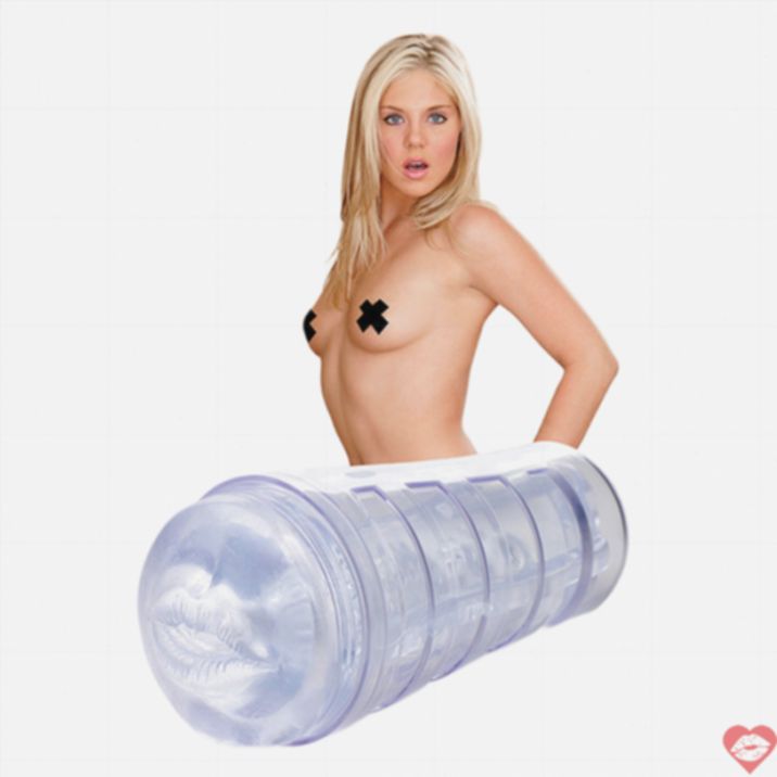 Courtney Diamond Clear Mouth Stroker Thực Tế 