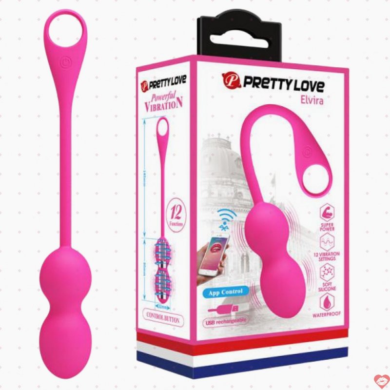 Trứng rung PrettyLove Elvira cao cấp điều khiển app điện thoại 