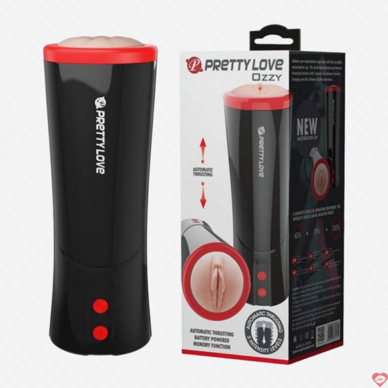 Âm đạo giả tự thụt Prettylove Ozzy 3 chế độ rung thụt giống thật 