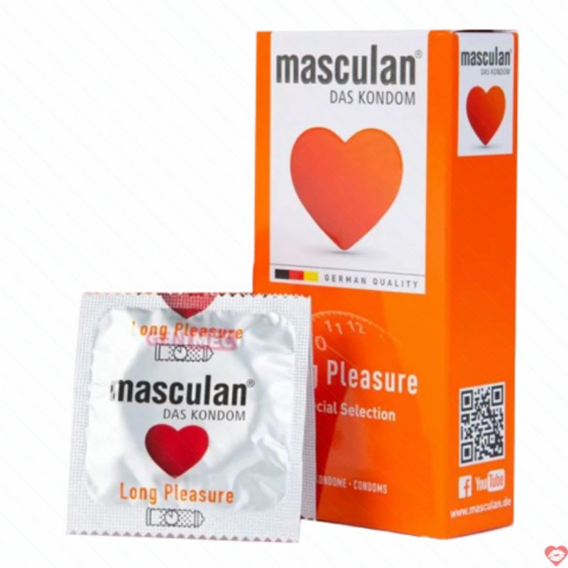 Bao cao su Masculan Long Pleasure gân gai kéo dài quan hệ an toàn thoải mái 