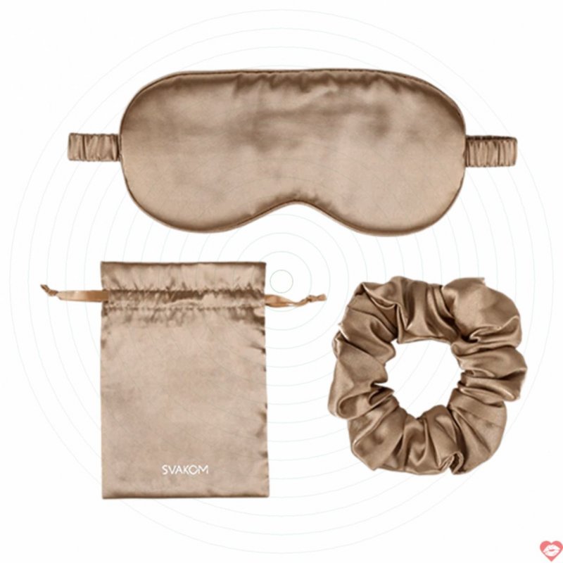 Mặt nạ ngủ dây buộc tóc Svakom Self Love Kit chất liệu sa tanh mềm mịn 