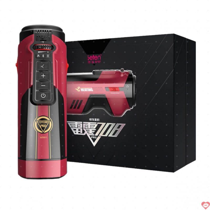 Âm đạo giả Leten Future Pro Red rung thụt mạnh mẽ điện trực tiếp 