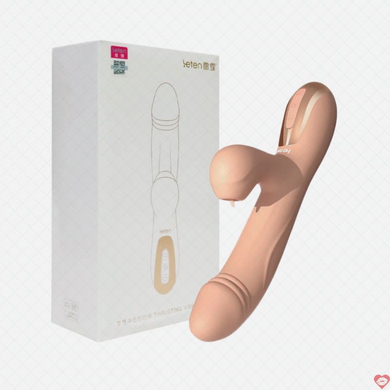 Dương vật giả Leten Thrusting Vibrator đa năng rung hút lưỡi liếm kích thích 