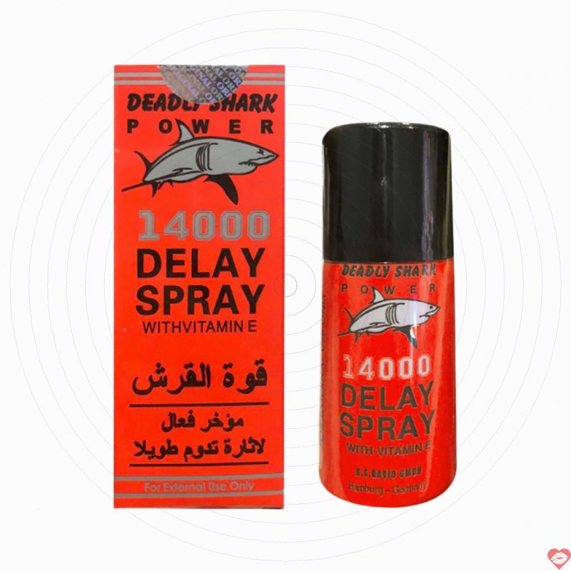 Chai xịt Đức Power Deadly Shark 14000 kéo dài thời gian nam giới tự tin 