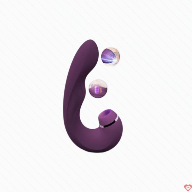 Dương Vật Giả 3 Trong 1 Rung Hút Kích Thích Âm Đạo Hột Lê Điểm G 1005004849084463