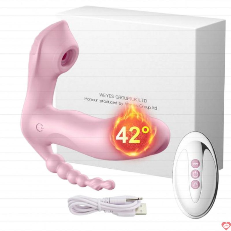 Máy massage 3in1 rung điểm G bú hút âm đạo tỏa nhiệt 1005005241902608