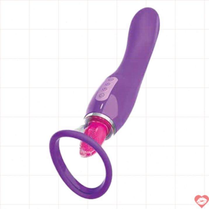 Fantasy Her PipeDream Tím Dual Vibro 25cm Bơm Lưỡi 