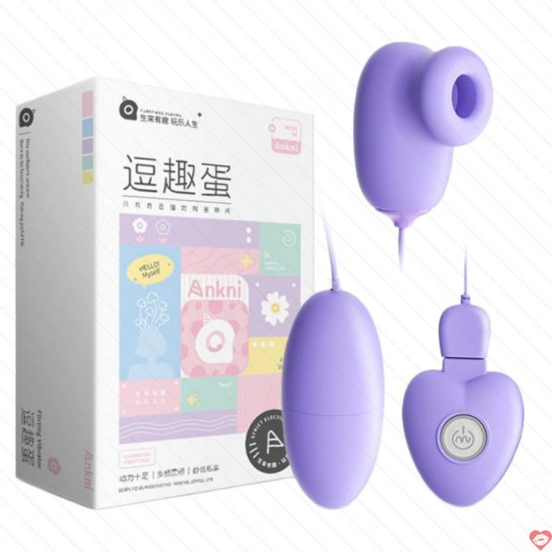 Trứng rung hút chân không 2 đầu Ankini điều khiển từ xa 1005005846134130