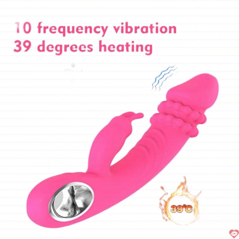 Dương vật giả gắn bi rung kích thích nhánh phụ tai thỏ đa tính năng 1005006421276872