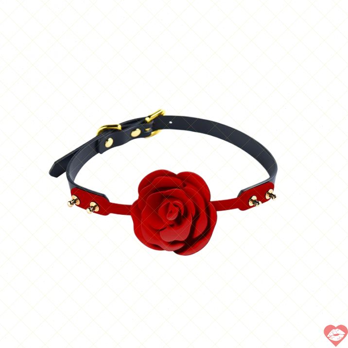 ZALO Rose Ball Gag Silicon Rỗng Da Ý Im Lặng Sang 