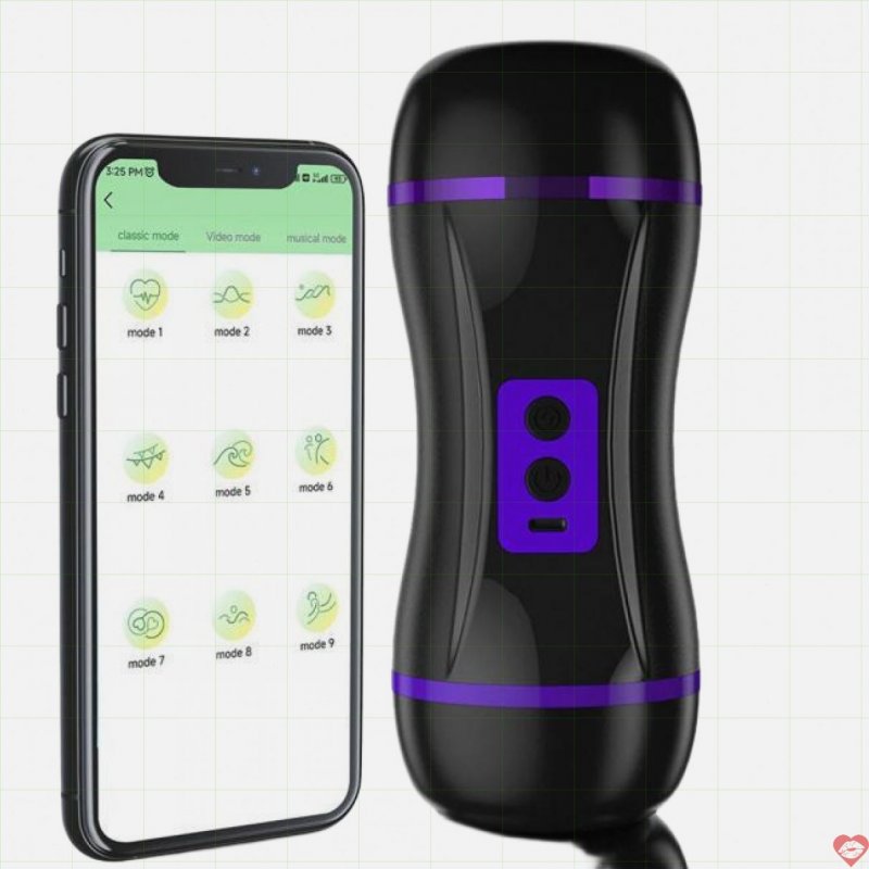 Âm đạo giả 3D 2 đầu rung hút mạnh điều khiển app smartphone tiện lợi 1005006388597758