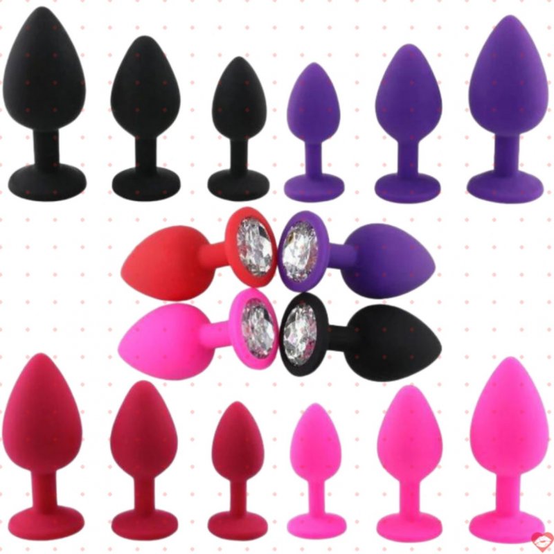Phích cắm hậu môn silicone 3 kích thước không rung an toàn 1005005414061003