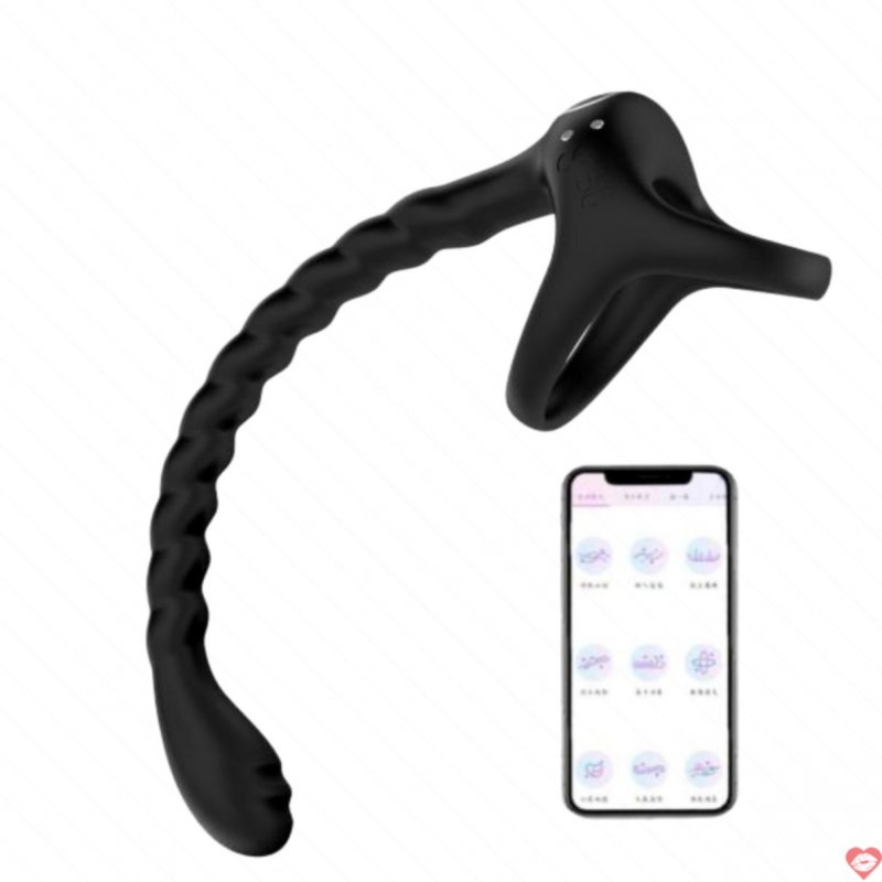 Vòng đeo dương vật chuỗi xoắn kích thích hậu môn điều khiển qua app 1005005858289845