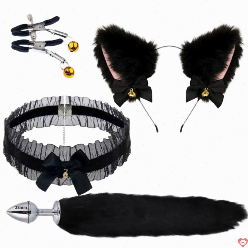 Bộ BDSM cosplay cô mèo dễ thương 4 món dụng cụ tình dục 1005005653167268