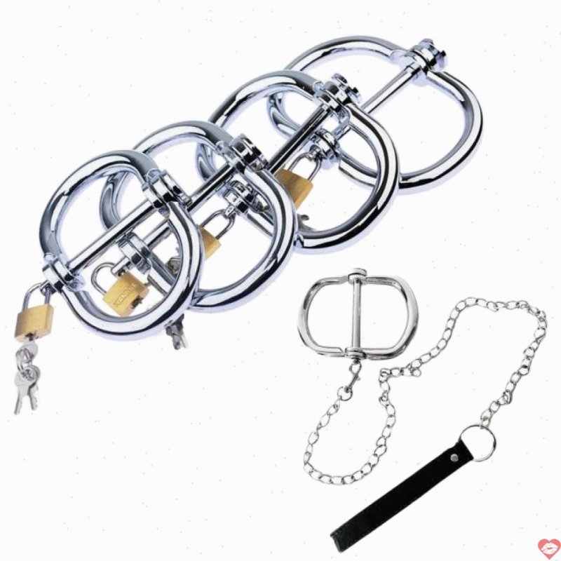 Còng tay kim loại tháo rời kèm chìa, dây xích đồ chơi nô lệ hấp dẫn 1005006095092119