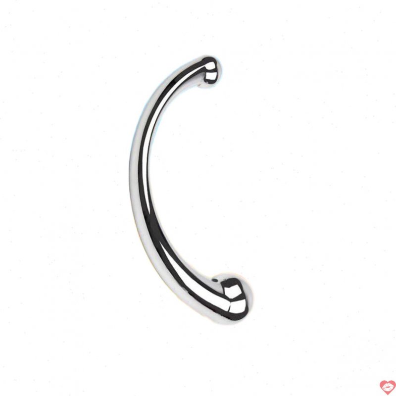 Que inox hai đầu cong chữ C massage kích thích hậu môn tuyến tiền liệt 