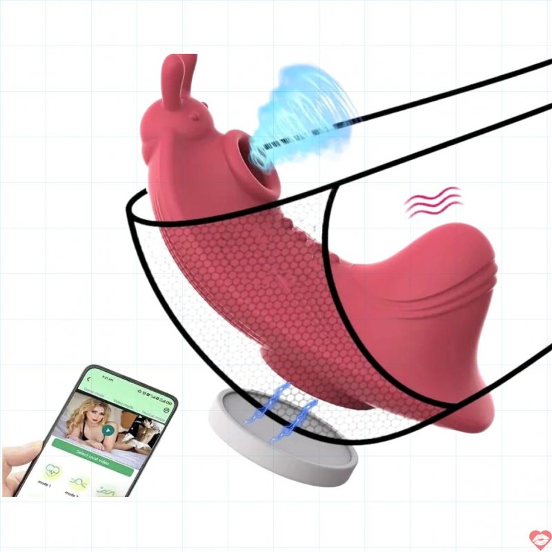Máy massage gắn quần lót Love Spouse 2 đầu rung thổi app 