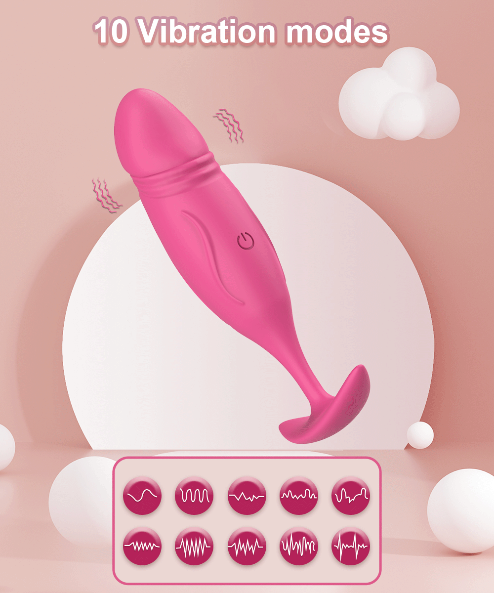 Trứng Rung Tình Yêu Hình Dương Vật Giả Massage Có Remote