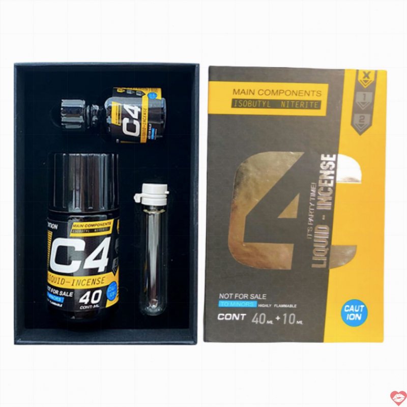 Bỏ sỉ Combo popper C4 vàng 50ml chính hãng - Chai 40ml + 20ml hàng xách tay 