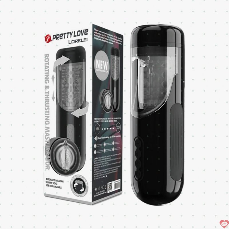 Âm đạo giả Pretty Love Lorelei đa chế độ thụt xoay silicon 
