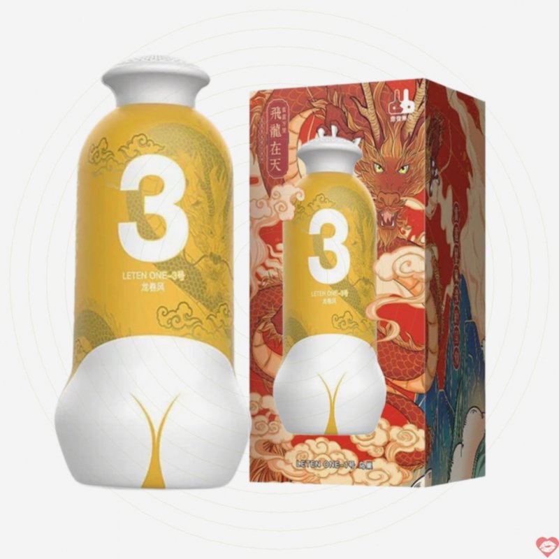 Âm đạo giả Leten One 3 Yellow cầm tay silicon ôm khít siêu mềm 