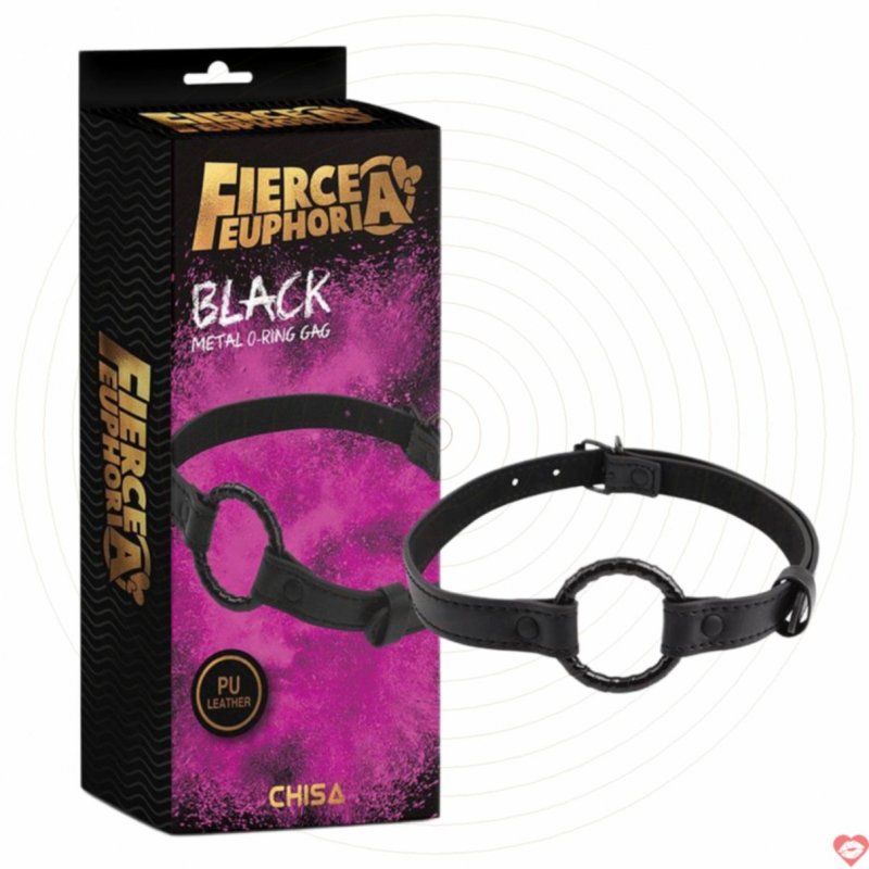 Khóa miệng BDSM Chisa Fierce Euphoria Black Metal O-ring Gag 