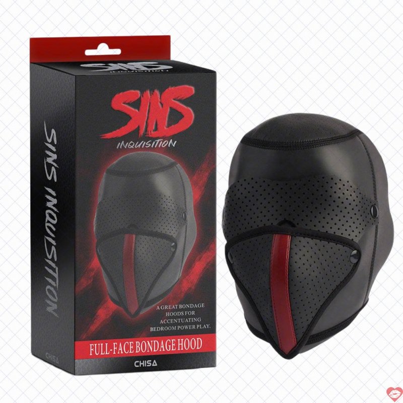 Mặt nạ BDSM Chisa Sins Inquisition PU cao cấp thoáng khí 