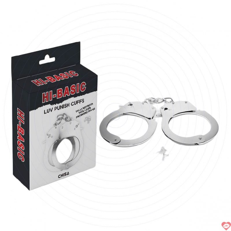 Còng tay kim loại số tám Chisa Hi Basic khóa an toàn BDSM 