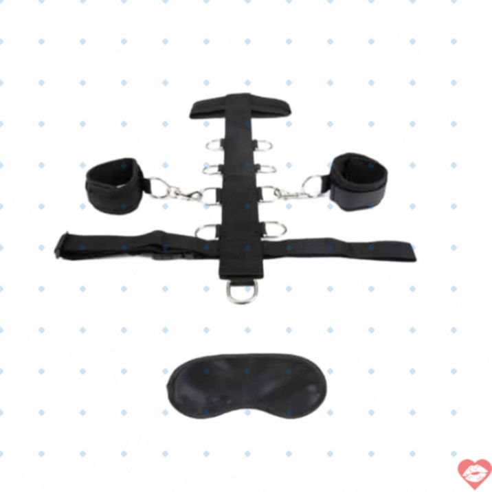 Lux Fetish Khóa Cổ Tay Mặt Nạ BDSM Quyến Rũ 