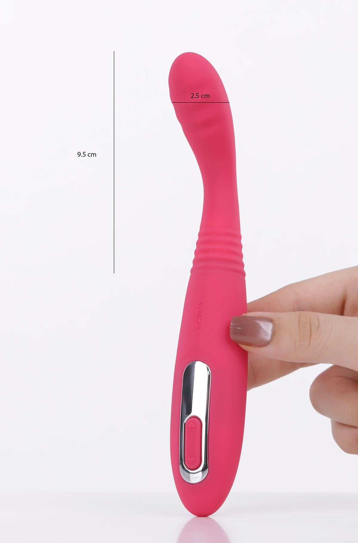 Máy rung thụt mini Svakom Cici II silicone mềm mịn massage điểm G pin sạc