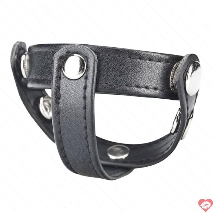 T-Style Vòng Da Đen Chia Bìu Khóa Cương Kình Mạnh Mẽ 