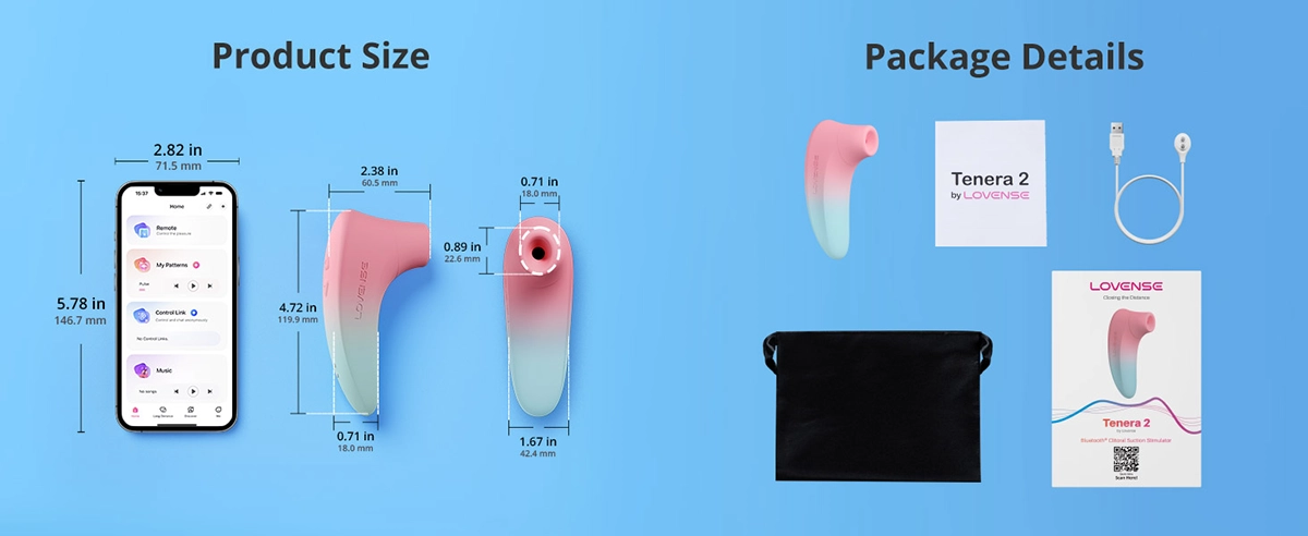 Lovense Tenera 2 máy bú hút âm vật điều khiển qua App