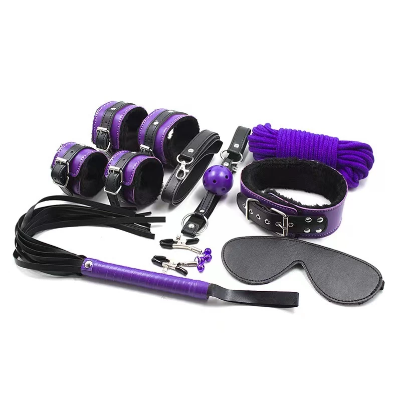Yeain TZ-36 BDSM bondage 8 món đồ chơi bạo dâm da lông mềm mại kích thích