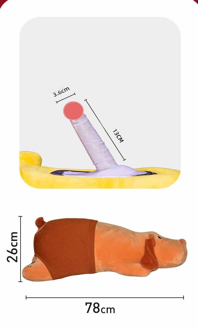 Dương vật giả gấu bông silicon y tế rung thụt thời gian dùng lâu tiện lợi