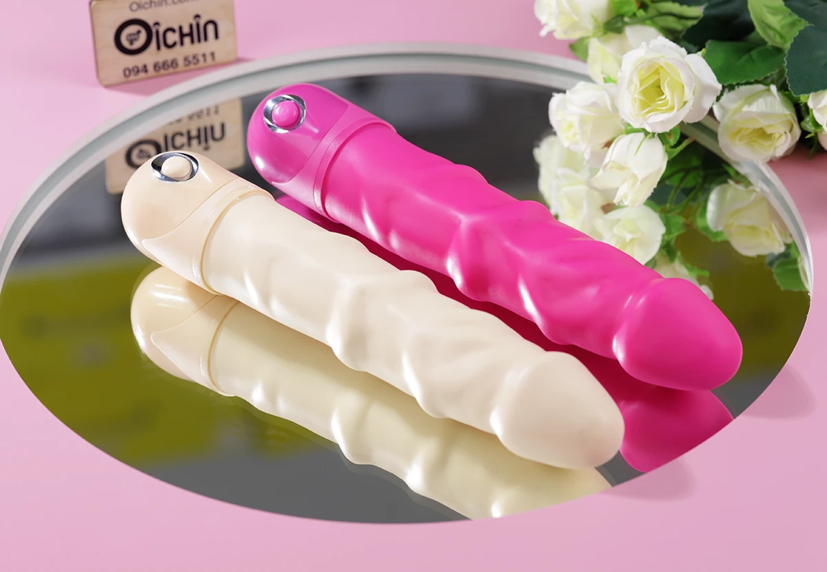 Dương vật giả CalExotics Power Stud Rod rung 3 tốc độ PVC an toàn dùng pin